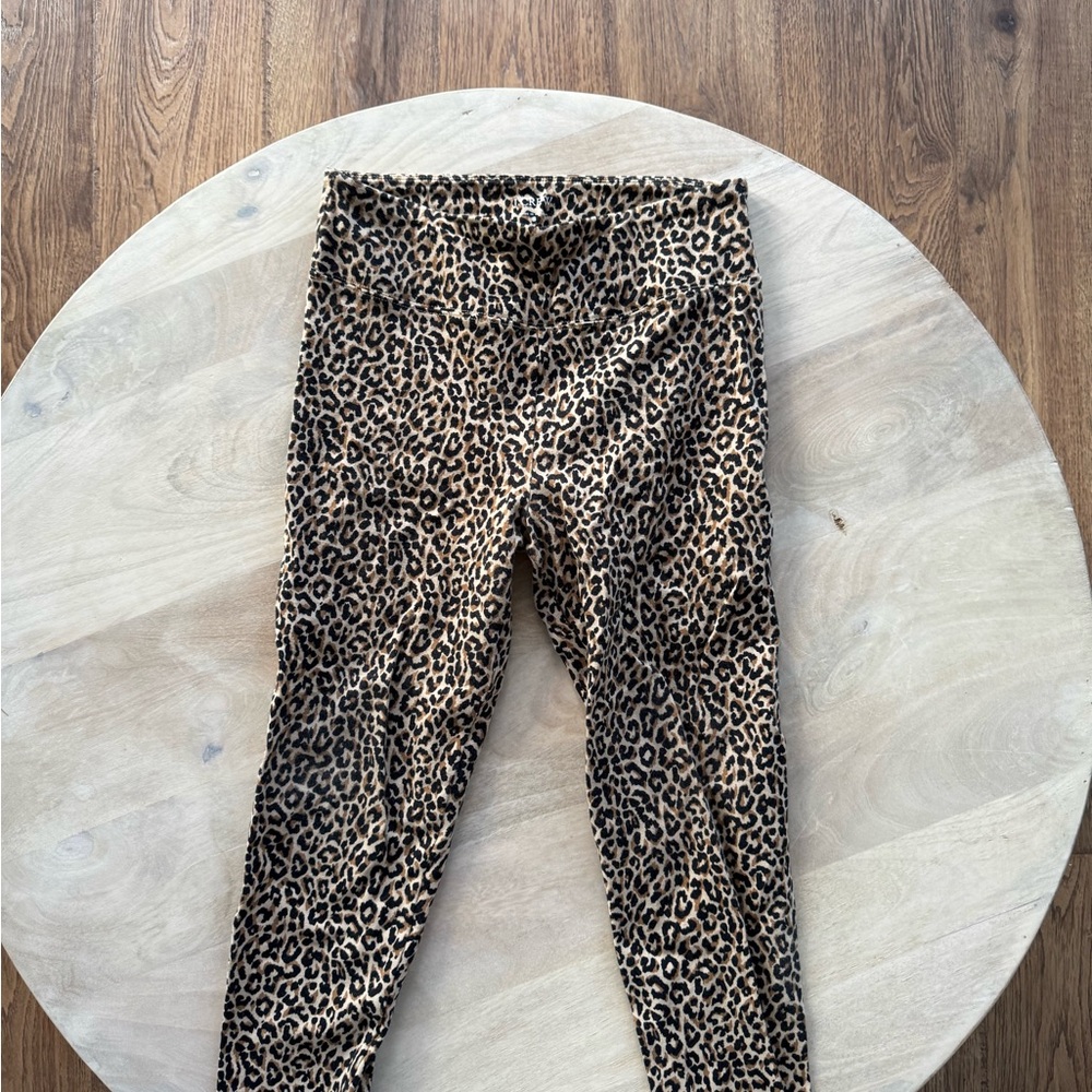 J Crew Cropped Leopard Everyday Leggings animal print